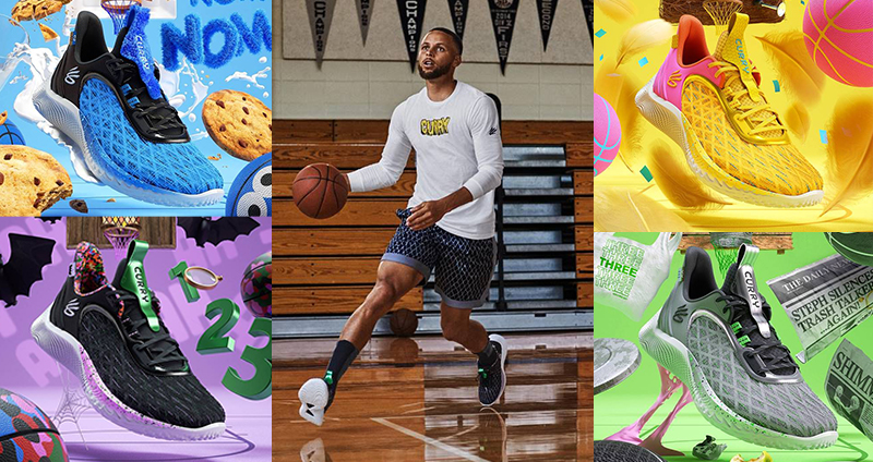 UNDER ARMOUR與CURRY BRAND攜手兒童節目《芝麻街》(Sesame Street)推出全新聯名系列，其中「Curry Flow 9」籃球鞋以角色形象為靈感，即將釋出七款芝麻街配色。「Curry Flow 9」延續上一代捨棄橡膠外底，採用升級版UA Flow中底科技與UA Warp編織鞋面，給予絕佳抓地力以及貼合腳感。CURRY BRAND期望與芝麻街共同讓全世界的孩童擁有更健全的教育環境，一起「Change the Game for Good」，徹底顛覆世界規則