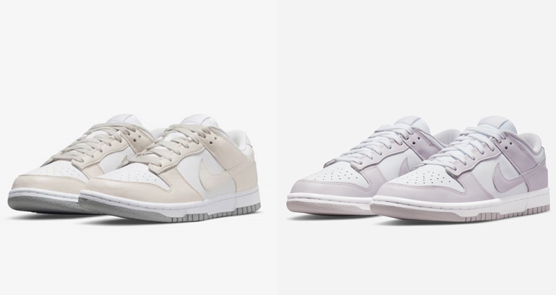 全新 Nike Dunk Low「米白」、「淡紫」即將於本週正式登場