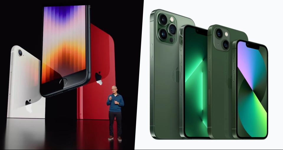 iPhone 又玩換色！iPhone 13 系列推「松嶺青」新色、5G iPhone SE 3 售價微漲