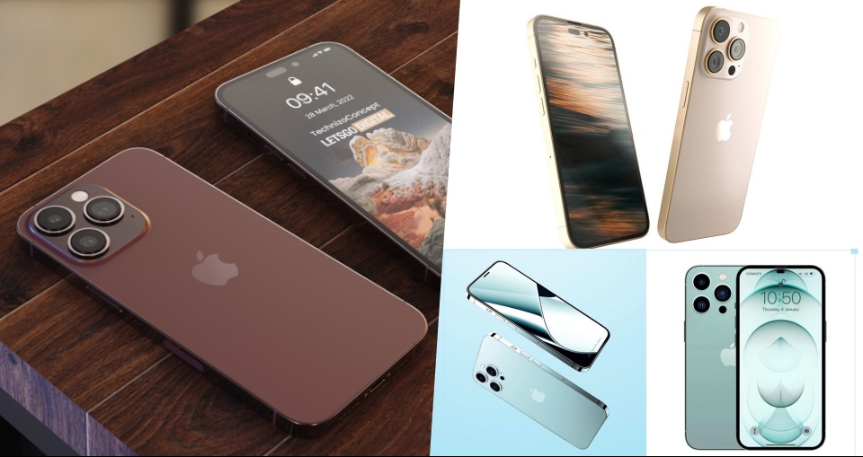 iPhone 14 新色渲染圖一次看！「奶茶金」「Tiffany 綠」美翻天；「勃艮第酒紅」、「帝王紫」低調沈穩