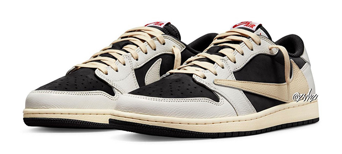 Travis Scott x Air Jordan 1 Low OG “Sail Black”確定發售