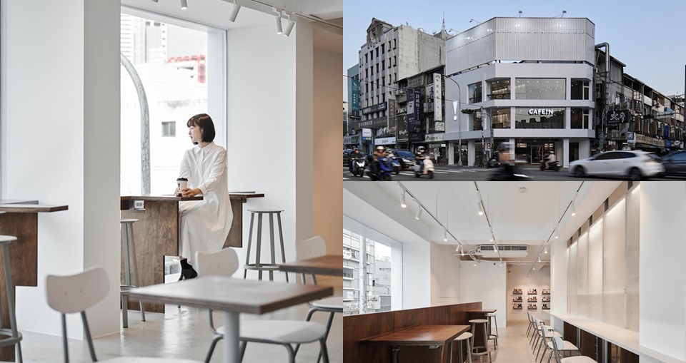 CAFE!N 前進台中囉！首站落腳公益路、中美街口，俐落純白建築彰顯木質溫潤 IG 打卡新地標