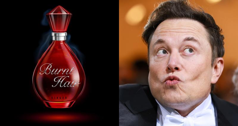 elon musk burnt hair perfume
