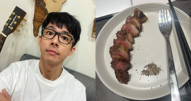 阿滴最近透過推特分享自己煎牛排的心得。（圖：推特）