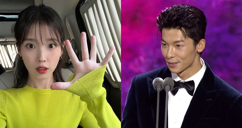 許光漢登上百想，也順利跟 IU 合照。（圖：IG）