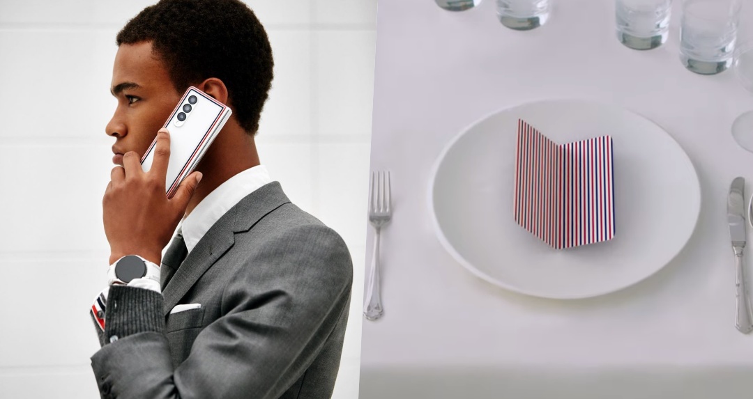 四度聯手！Samsung Galaxy Z Fold5 Thom Browne 限量版即將現身！經典紅白藍條紋辨識度極強