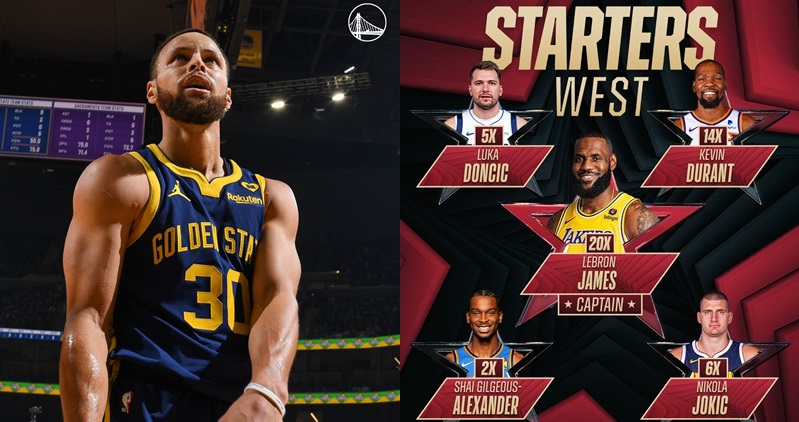 NBA 2024 年全明星賽先發已經出爐，金州勇士當家球星 Stephen Curry 並未被選上，不過 Curry 將以三分球大賽的參賽選手去參加全明星周，對決的是「女 Curry 」 Sabrina Ionescu