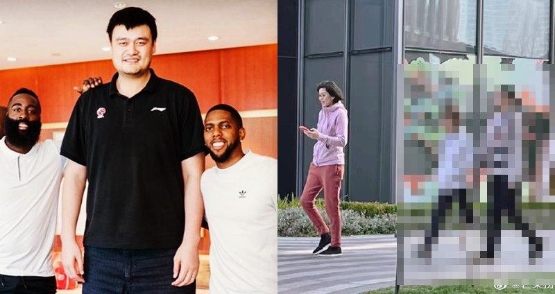 前NBA球星姚明的13歲女兒身高相當高。（圖：微博）
