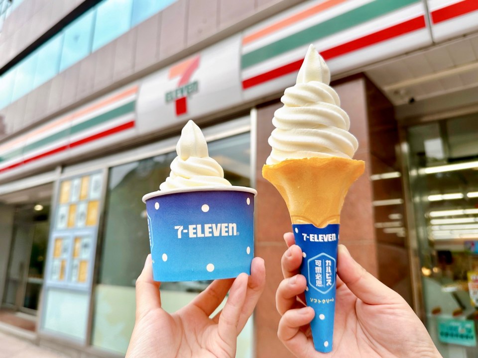 7-11自4月3日起陸續開賣「可爾必思牛奶霜淇淋」。
