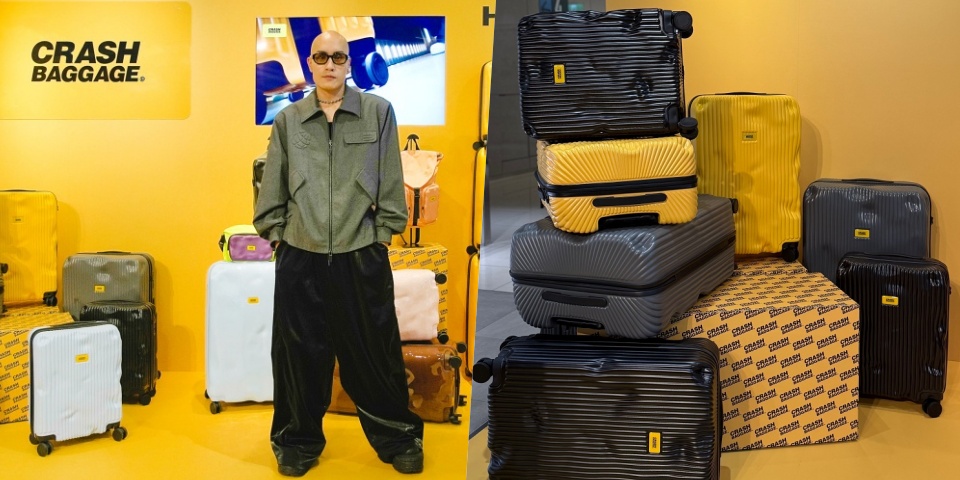自帶傷痕的行李箱「CRASH BAGGAGE」品牌大使黃宣：有種你就摔，變形更好看！