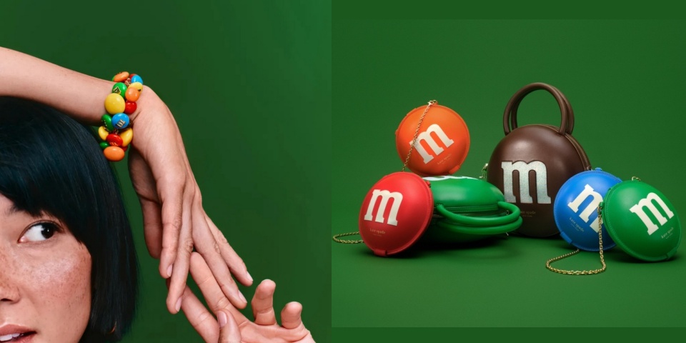 真的不會融化了！M&M’s x Kate Spade 聯名系列為穿搭增添一點甜！M&M’s 巧克力豆斜挎包可愛慘了