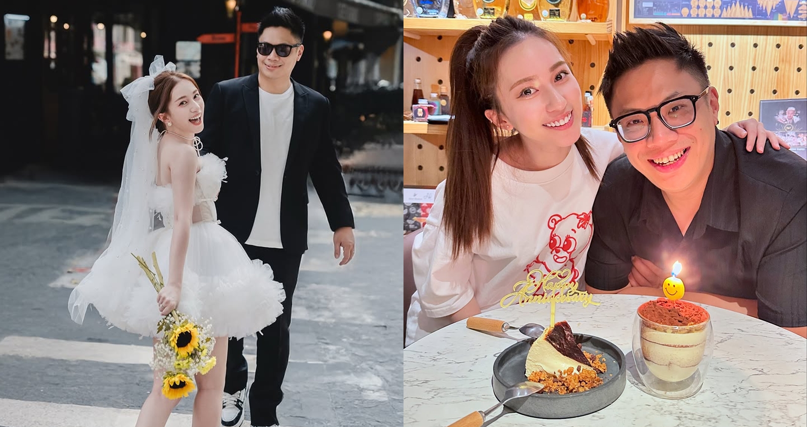 YouTuber黑男與交往5年多的混血女友Lucy結婚。（圖：IG）
