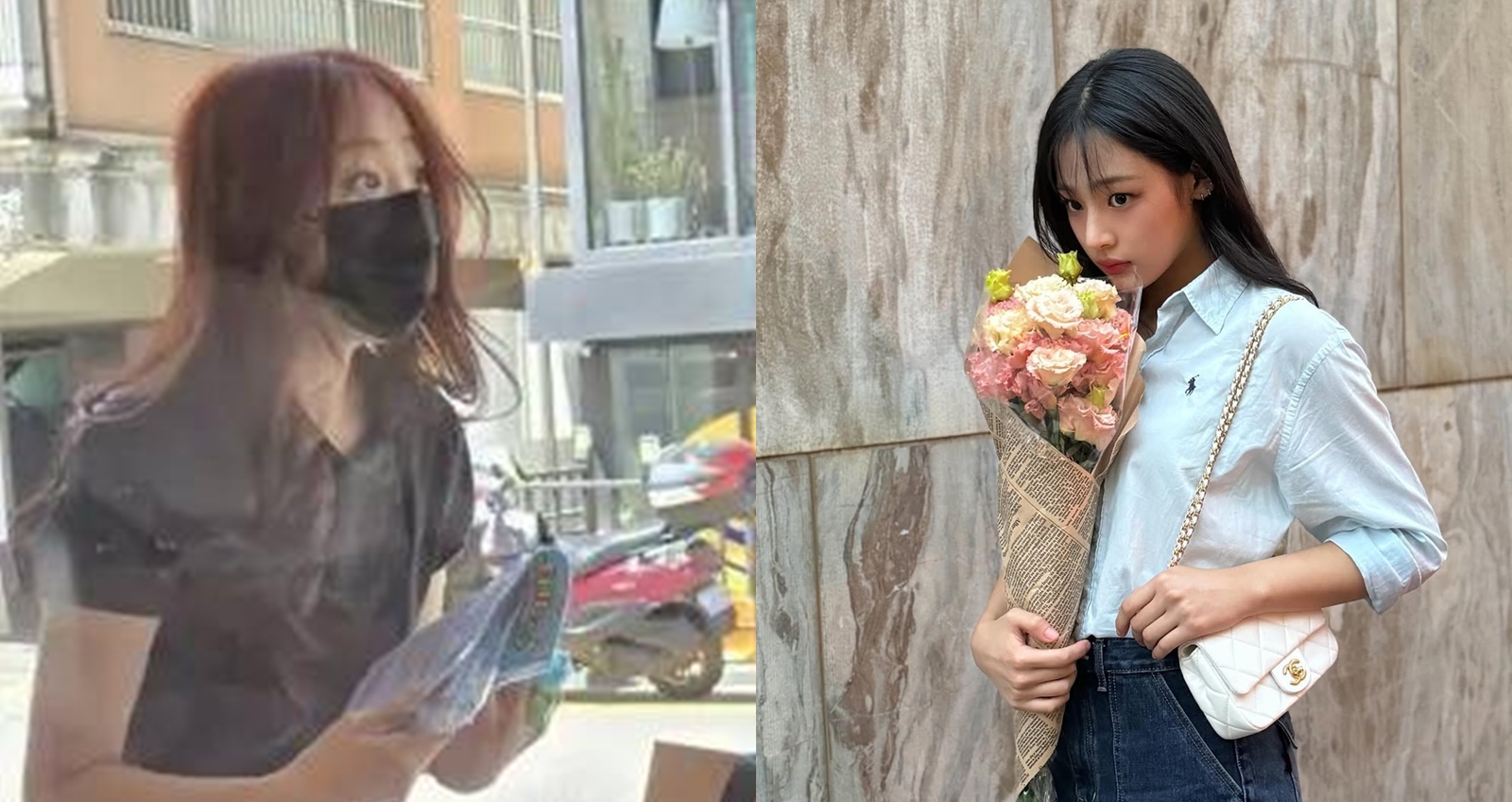 minji以新造型現身自己的生日應援咖啡廳。（圖：IG）