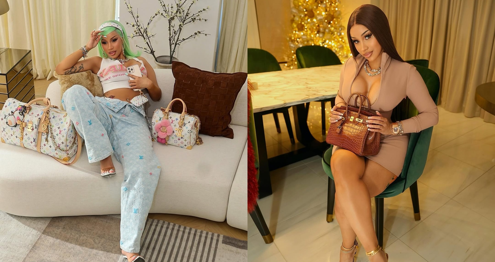 Cardi B 最近被捲入施暴風波。（圖：IG）