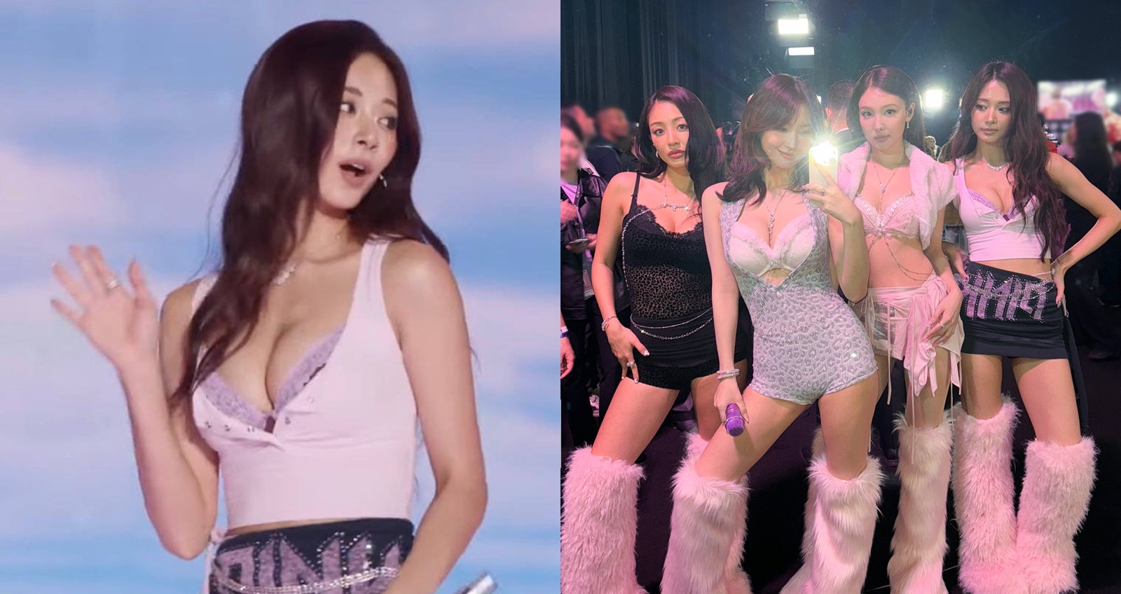 TWICE登上維多利亞的秘密大秀擔任表演嘉賓。（圖：X）