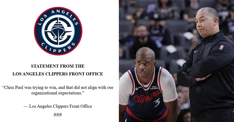 洛杉磯快艇隊正式與未來名人堂控衛 Chris Paul 分道揚鑣，而這起深夜決定的真正內幕，也在球隊籃球運營總裁 Lawrence Frank 的說明中逐漸浮出檯面。Frank在今日的線上媒體會中承擔了本季快艇 5勝16 負的「全部責任」，並強調球隊絕非將Paul視為替罪羊，離隊源於陣容適配性，而非任何單一事件。