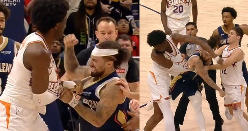 NBA例行賽今(當地時間週六)晚間出現火爆場面,鳳凰城太陽中鋒 Mark Williams 與紐奧良鵜鶘後衛 Jose Alvarado 在第三節爆發肢體衝突,雙方互相出拳後被裁判當場驅逐出場。最終太陽以123比114擊敗鵜鶘,完成在紐奧良背靠背兩戰的橫掃。