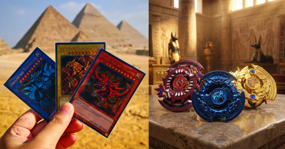 《遊戲王》三幻神化身鋼鐵戰鬥陀螺，這波童年夢幻聯動真的太狂！