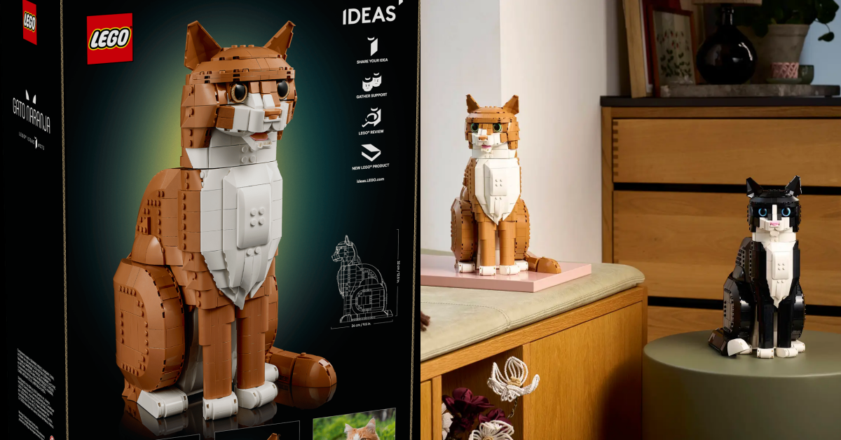 樂高 LEGO 推出全新「橘貓」，體型明顯比賓士貓更壯，完美符合大家對大橘的想像
