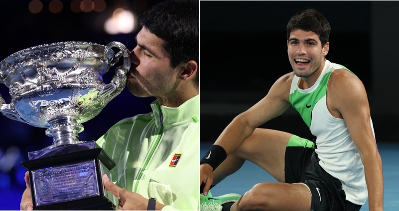 在今日舉行的2026年澳洲網球公開賽男單決賽中，22歲的世界球王 Carlos Alcaraz 在 Rod Laver Arena 上演了一場史詩級的逆轉秀。儘管開賽首盤表現僵硬，但艾卡拉茲隨後展現出超越年齡的沉穩與韌性，最終以 2:6、6:2、6:3、7:5 擊敗 10 屆澳網冠軍 Novak Djokovic，奪得個人首座澳網金盃。