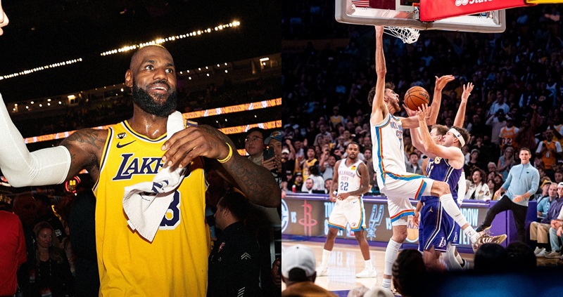 洛杉磯湖人今日在主場迎戰奧克拉荷馬雷霆，儘管湖人主將 LeBron James 繳出全能表現，且球隊在第三節一度將比分追至僅 2 分差，但末節防線崩潰，最終湖人以 110：119 不敵雷霆，終止了近期的 3 連勝。