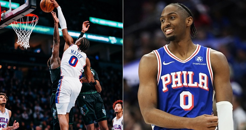 明尼蘇達灰狼隊今日於主場Target Center迎戰費城76人，在防守核心 Rudy Gobert 遭到禁賽與 Naz Reid 因傷缺陣的雙重打擊下，最終以108：135慘敗給作客的費城大軍。此役76人明星後衛 Tyrese Maxey 不僅狂砍全場最高39分，更在第三節上演了一記技驚四座的「隔人扣籃（Poster Dunk）」，苦主正是灰狼隊當家球星 Anthony Edwards。
