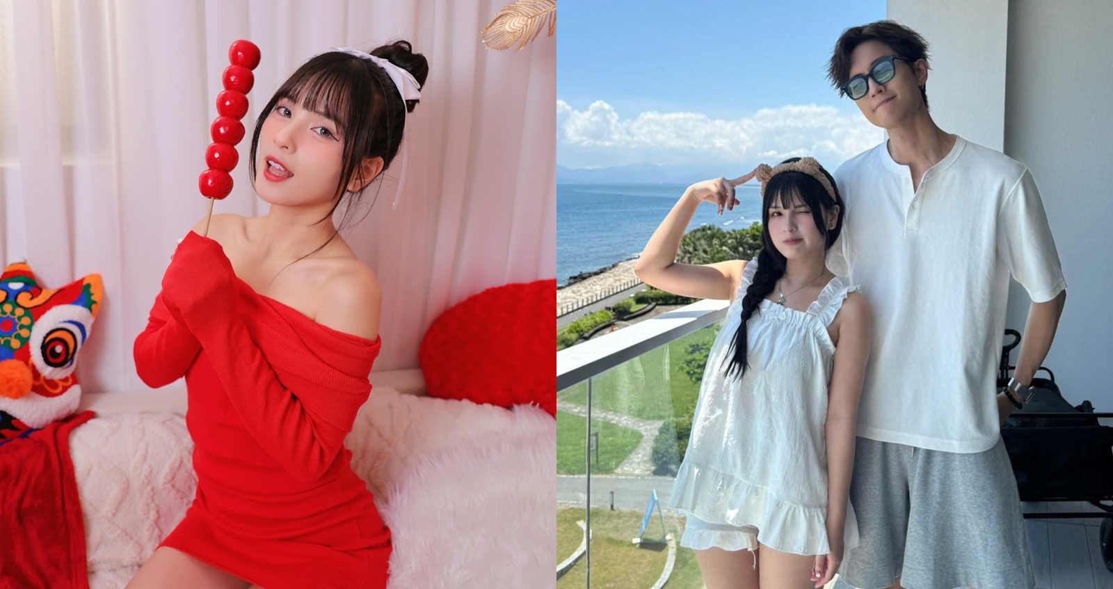 俐蓁和范姜彥豐在MV中飾演情侶，女方更用「一日男友」來稱對方掀起爭議。（圖：IG）