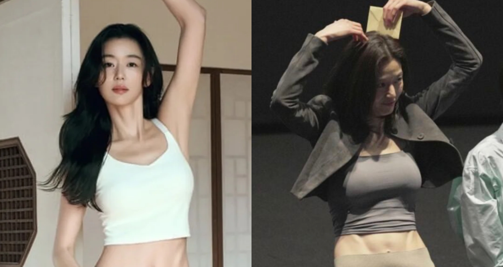 44歲女神全智賢近況曝光，超驚人腹肌掀起討論。（圖：X）