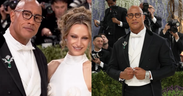 巨石強森在 Met Gala 穿裙子
